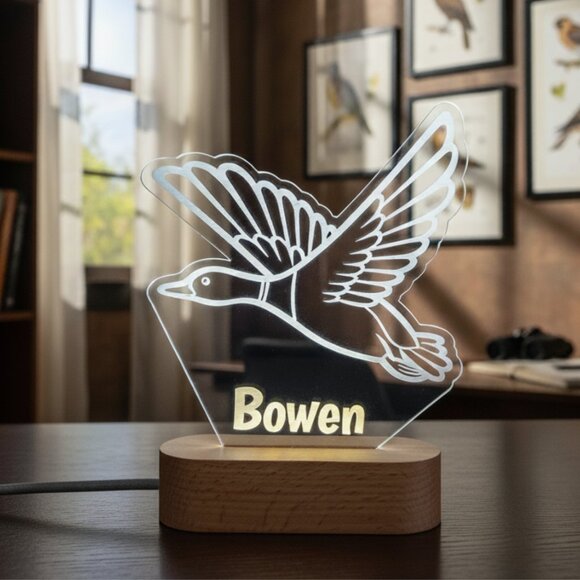 Bird Wings Custom Name Light • Personalized LED Cloud Decor • Baby Gift - Picture 8 of 8